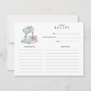 Correspondance Carte de recette de mélangeur à gâteau Rétro Aquar