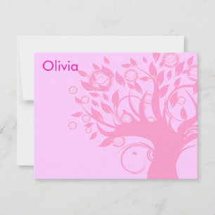 Correspondance Carte de remerciement Bat Mitzvah Tree of Life Ros