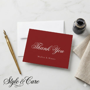 Correspondance Carte de remerciement de mariage élégante avec sty