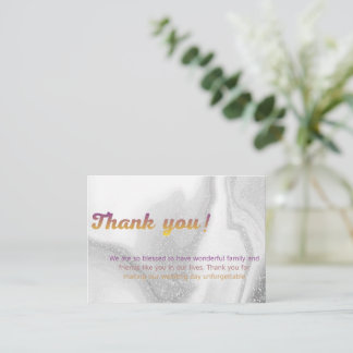 Correspondance Carte de remerciement de mariage Élégante avec Ver