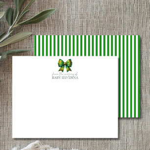 Correspondance Carte de remerciement de nursery mignonne avec rub