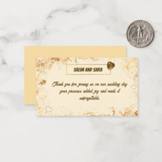 Correspondance Carte de remerciement élégante pour les invités de