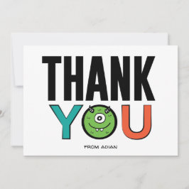 Correspondance Carte de remerciement Monster Thank You Flat