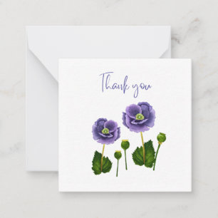 Correspondance Carte de remerciement plate Poppy Violet 