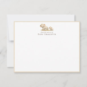 Correspondance Carte de remerciement plate pour Baby Shower - Nur