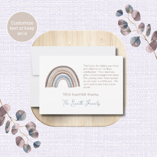Correspondance Carte de remerciement pour Baby Shower Bohème Arc-