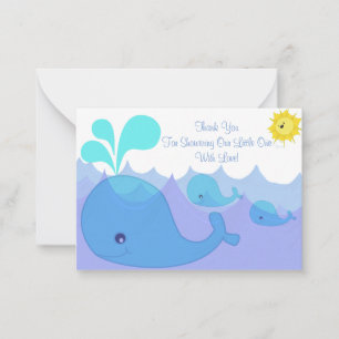 Correspondance Carte de remerciement pour Baby Shower Famille de