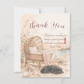 Correspondance Carte de remerciement pour la nurserie côtière