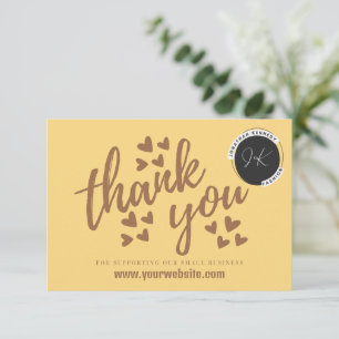 Correspondance Carte de remerciement pour petite entreprise