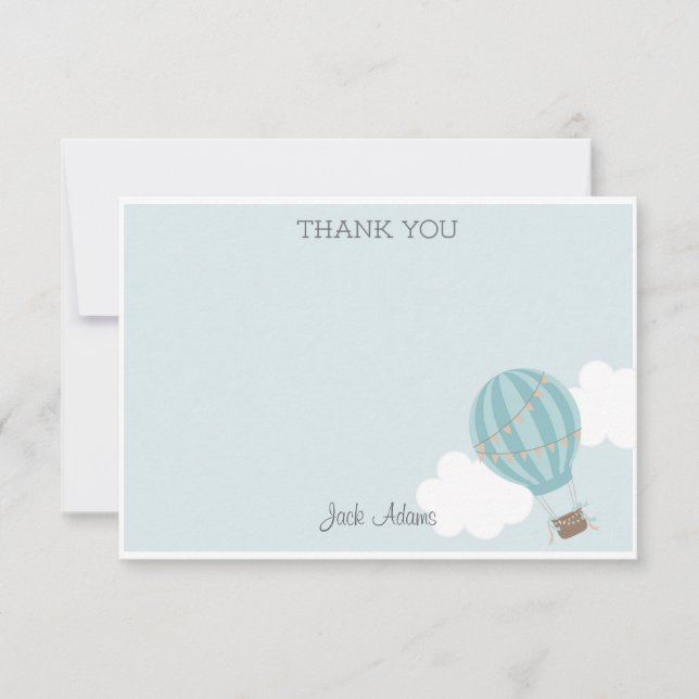 Correspondance Carte de remerciements à ballon à air chaud (Devant)
