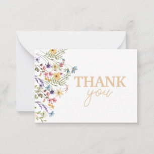 Correspondance Carte de remerciements Baby shower en fleur