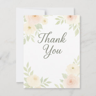 Correspondance Carte de remerciements Baby shower floral aquarell