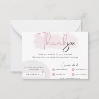 Correspondance Carte de remerciements d'entreprise