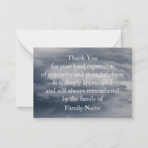 Correspondance Carte de remerciements des nuages de tempête de ci