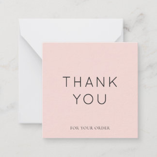 Correspondance Carte de remerciements minimaliste des petites ent