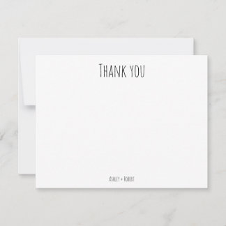 Correspondance Carte de remerciements personnalisée simple et élé