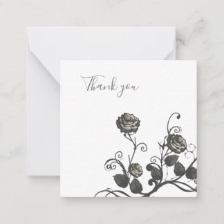 Correspondance Carte de remerciements rose gris neutre