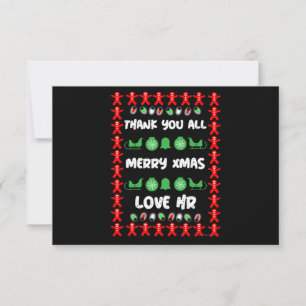 Correspondance Carte de vacances Cadeaux de Noël des RH d'entrepr