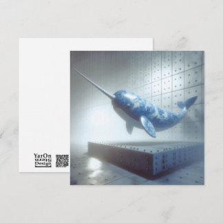 Correspondance Carte de voeux bleu Porcelain Narwhal