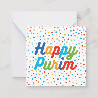Correspondance Carte de vœux carrée et plate pour Pourim