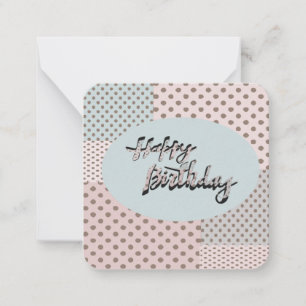Correspondance Carte de vœux d'anniversaire à pois