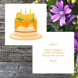 Correspondance Carte de voeux d'anniversaire simple et moderne