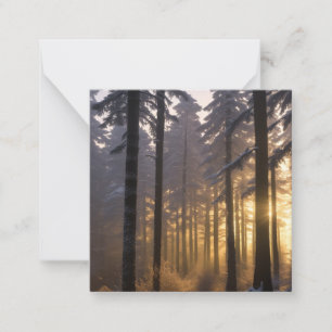 Correspondance Carte de voeux de la forêt d'hiver