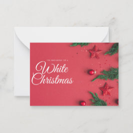 Correspondance Carte de voeux de Noël blanc