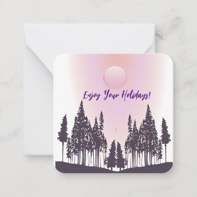 Correspondance Carte de vœux de scène de nature (Devant)