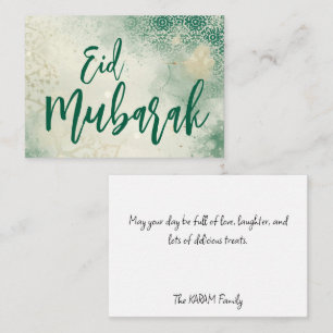 Correspondance Carte de vœux élégante verte pour Eid Moubarak