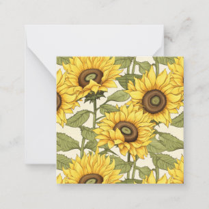 Correspondance Carte de voeux florale de tournesol jaune Design p