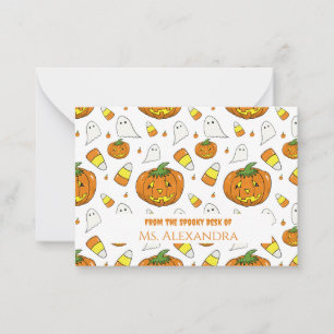 Correspondance Carte de vœux Halloween mignonne et effrayante