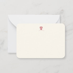 Correspondance Carte de vœux jolie cœur canne à sucre
