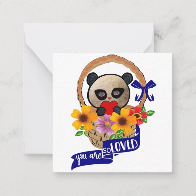 Correspondance Carte de vœux Panda : Vous êtes si aimé (Devant)
