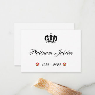 Correspondance Carte de voeux pliée Joyeux Platinum Jubilee