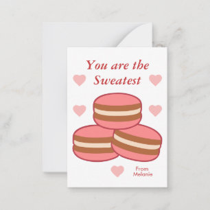 Correspondance Carte de vœux pour enfants avec de doux macarons p