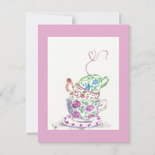 Correspondance Carte de voeux pour tasses à thé
