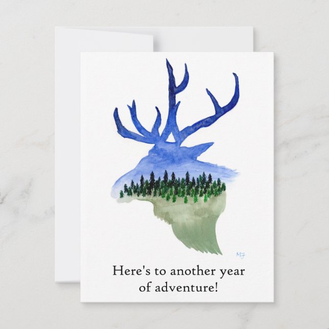 Correspondance Carte de voeux pour une nouvelle année d'aventure  (Devant)