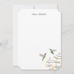 Correspondance Carte de vœux sur mesure pour colibri