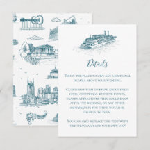 Carte d'Enveloppe Toile de Nashville Crépuscule su