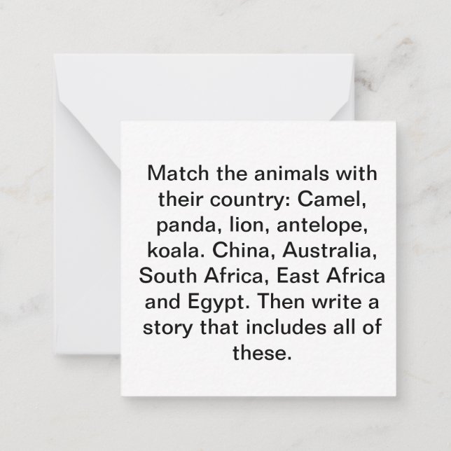 Correspondance Carte d'idée de l'histoire (Dos)