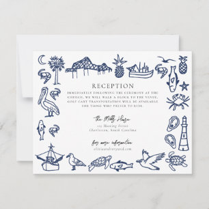 Correspondance Carte d'information bleue de la Marine Charleston 