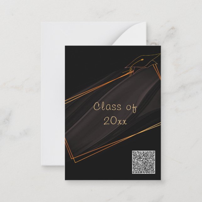 Correspondance Carte d'invitation de remise de diplôme avec code  (Dos)