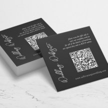 Carte d'Invitation de Site Web de Mariage Noir et 