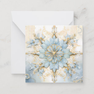 Correspondance Carte étoile de Noël bleu et or