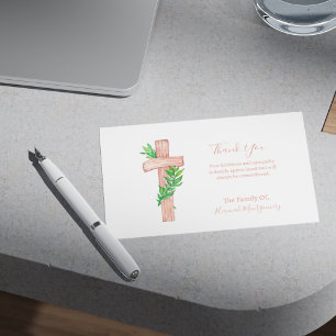 Correspondance Carte funéraire Sympathy Photo de Christian Cross