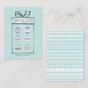 Correspondance Carte Mini Note de Noël