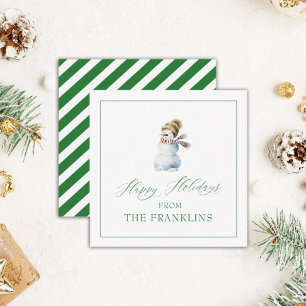 Correspondance Carte personnalisée de Noël avec bonhomme de neige