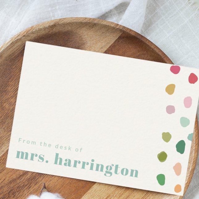 Correspondance Carte plate de professeur colorée et ludique (Créateur téléchargé)