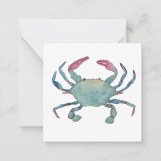 Correspondance Carte pour notes de crabe aquarelle